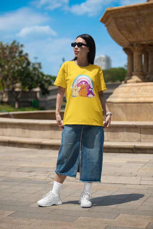 Woman's Oversized  Drop Shoulder Pet T Shirt (Heavyweight T shirts)